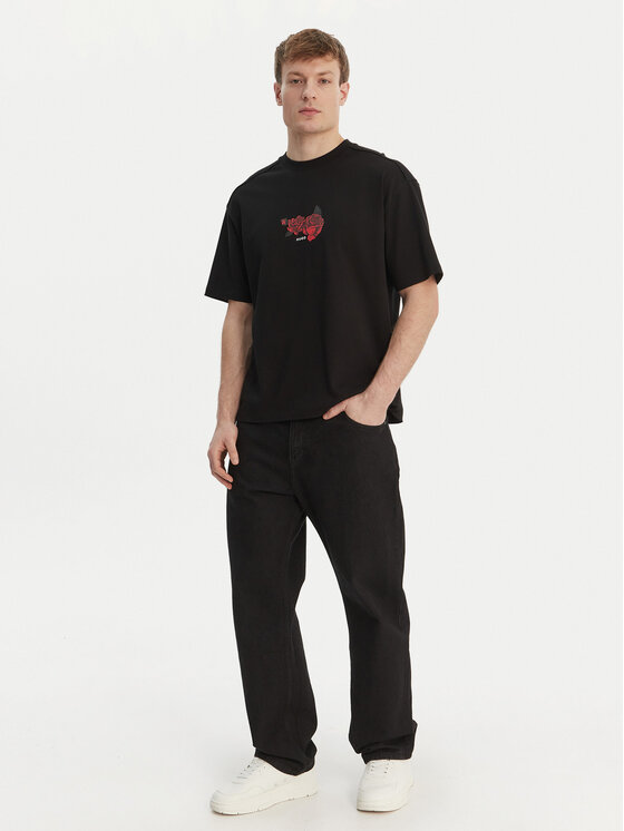 HUGO HUGO Camiseta Domans 50564642 Negro Oversize