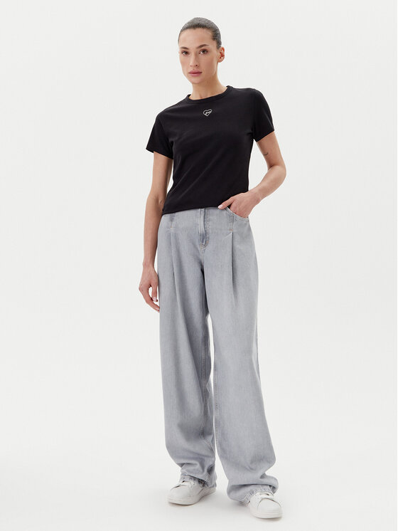 BOSS BOSS Футболка C_Elogo_21 50540260 Чорний Slim Fit