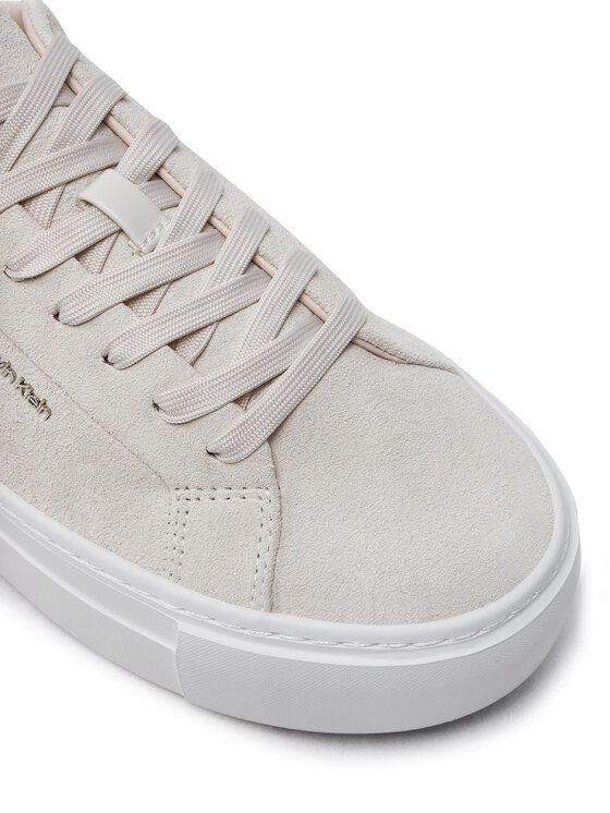 Calvin Klein Sneakersy Calvin Klein Flatform Cup Lace Up W/Ml HW0HW02282 Béžová