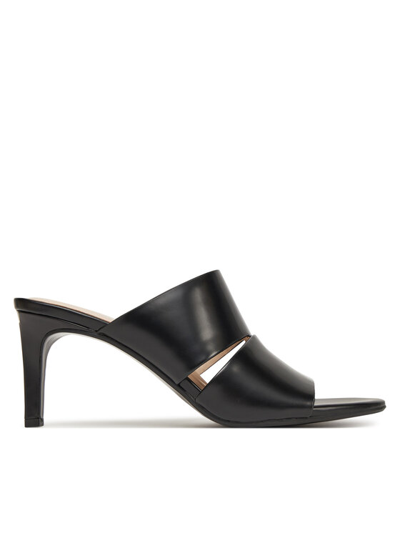 Calvin Klein Nazouváky Calvin Klein Heel Mule 70 - Lth 2 Straps HW0HW02460 Černá