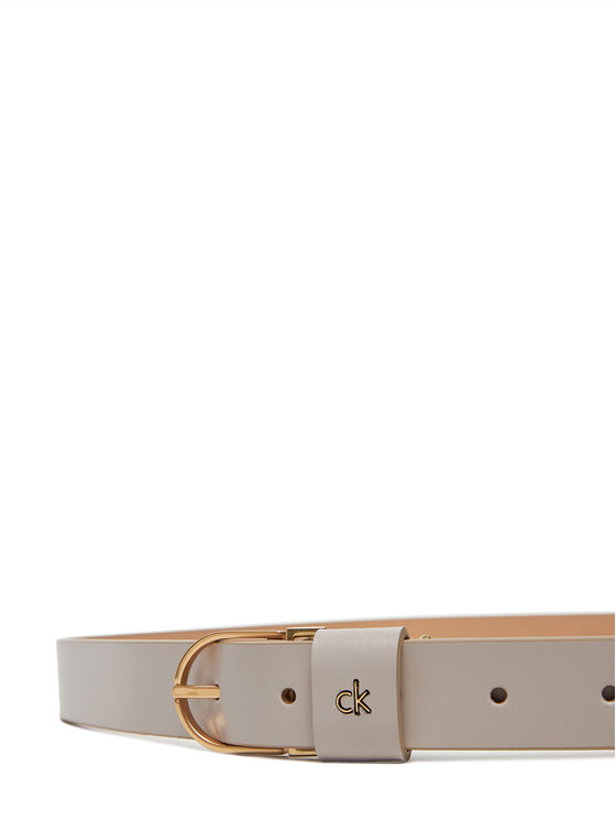 Calvin Klein Pasek Damski Calvin Klein Ck Metal Loop Round Buckle 25Mm LV04F7039G Brązowy