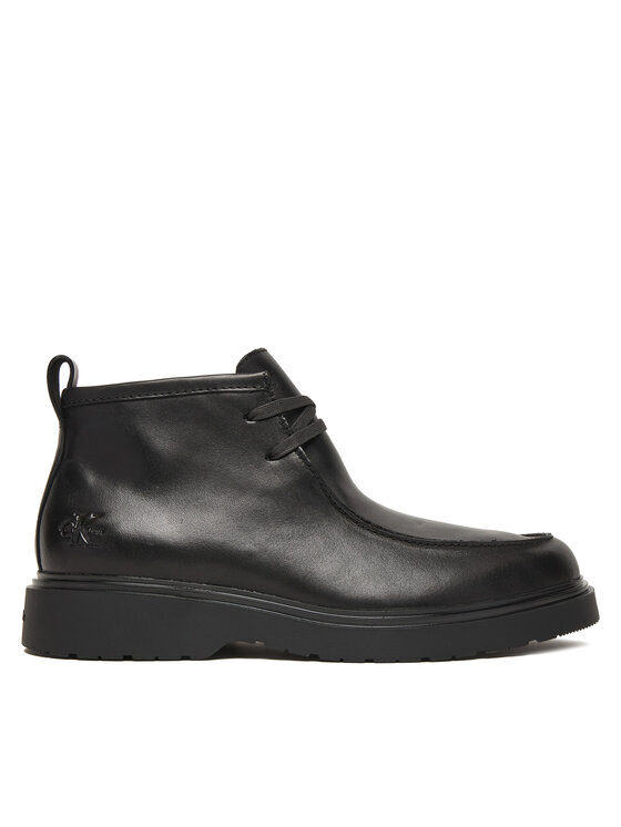 Ghete Calvin Klein Combat Apron Mid Boot Lth YM0YM01445 Negru