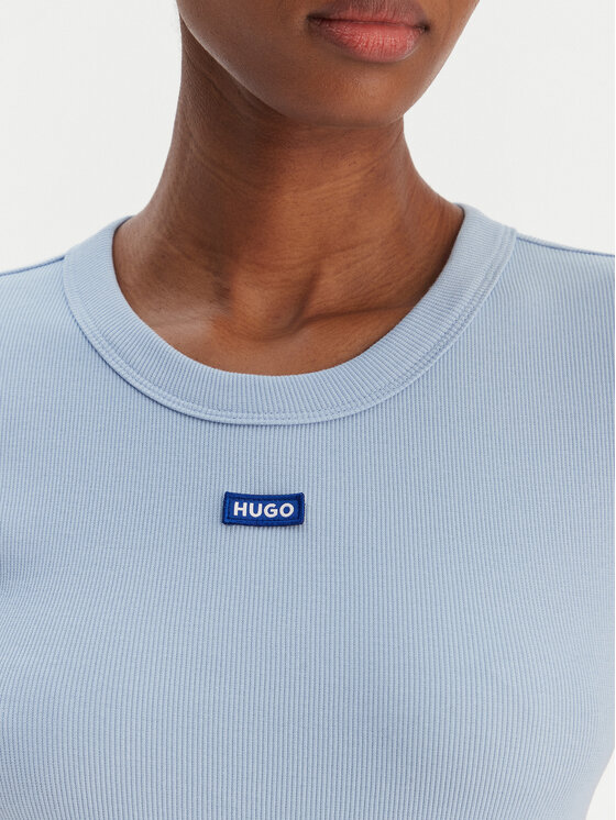 HUGO HUGO Camiseta Easy 50523924 Celeste Slim Fit