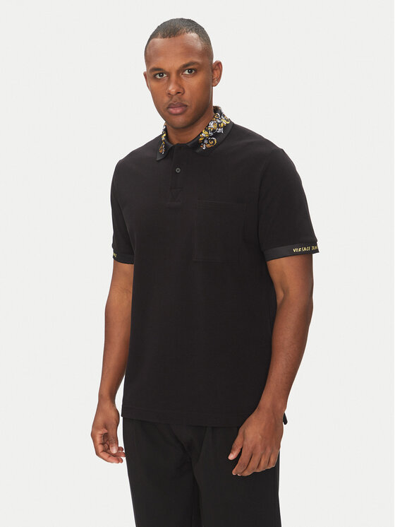 Versace Jeans Couture Versace Jeans Couture Поло 78GAGT04 Чорний Regular Fit