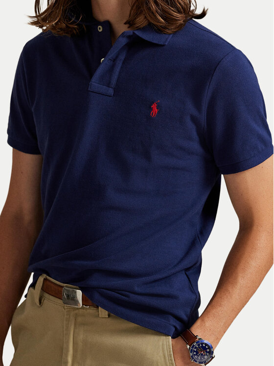 Polo Ralph Lauren Polo Ralph Lauren Поло Core Replen 710782592 Cиній Custom Slim Fit