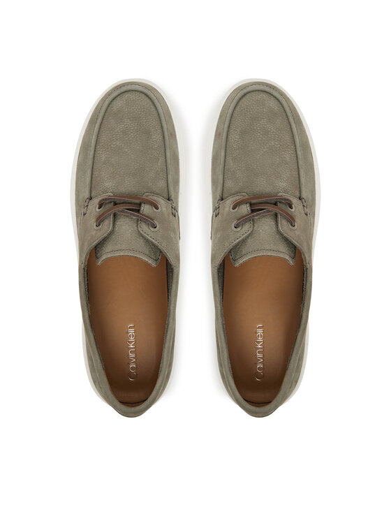 Calvin Klein Zapatos hasta el tobillo Calvin Klein Hybrid Lace Up Boat Nu HM0HM01892 Verde