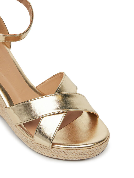 ONLY Shoes Еспадрильї ONLY Shoes Onlamelia-18 Pu Foil Wedge 15335554 Золотий