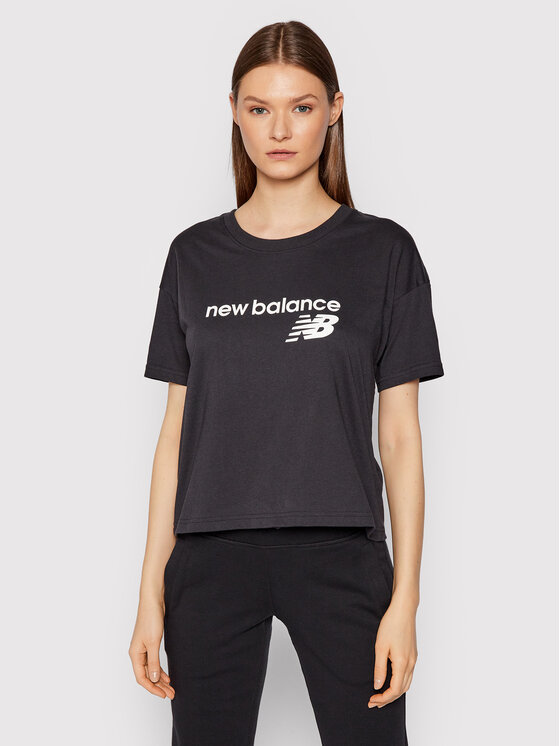 New Balance New Balance Marškinėliai WT03805 Juoda Relaxed Fit
