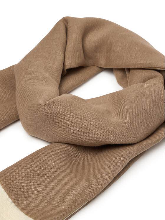 Calvin Klein Πασμίνα Calvin Klein Linen Blend Emblem Pareo Scarf LV04F9021G Μπεζ