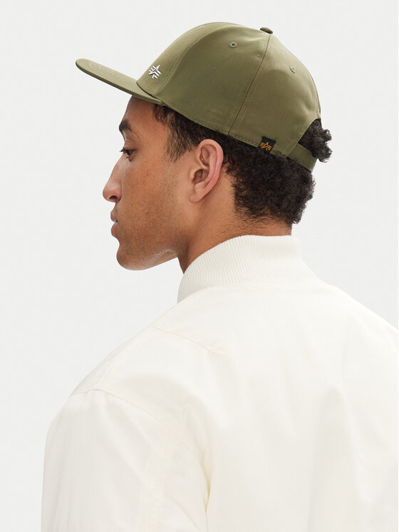 Alpha Industries Бейсболка Alpha Industries Metal Label 156905 Зелений