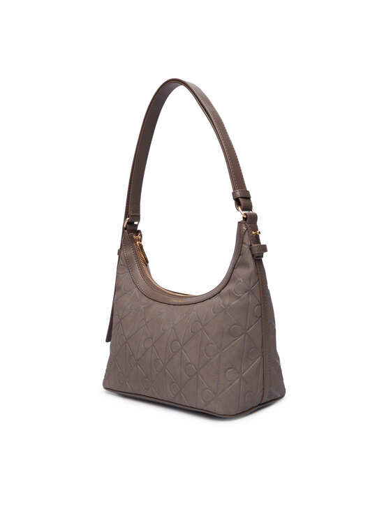 Calvin Klein Τσάντα Calvin Klein Emblem Aop Sueded Shoulder Bag LV04F3880G Μπεζ