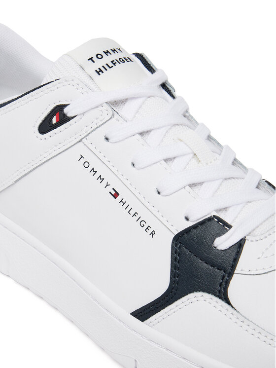 Tommy Hilfiger Sneakersy Tommy Hilfiger Th Basket Core Lite Lth Mix FM0FM05518 Biały