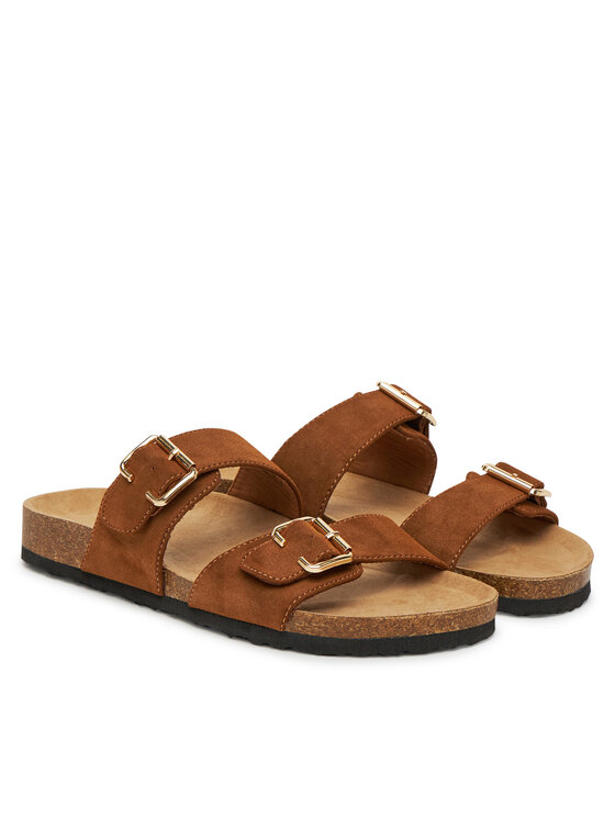 ONLY Shoes Шльопанці ONLY Shoes Onlmaxi-13 Pu Strap Buckle 15331392 Коричневий