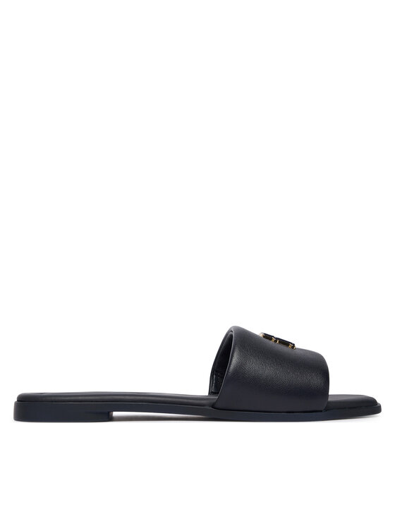 Tommy Hilfiger Chanclas Tommy Hilfiger Th Logo Hardware Leather Mule FW0FW09292 Azul marino