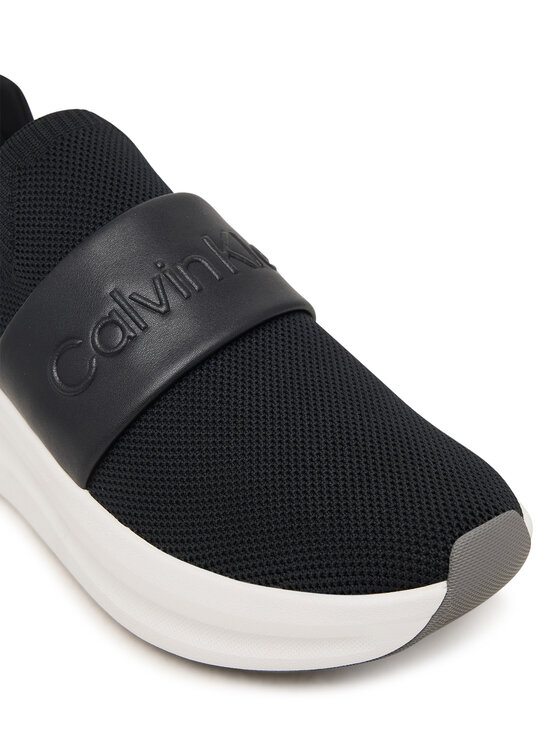 Calvin Klein Αθλητικά Calvin Klein Chunky Run Slipon Knit Logo Tape HW0HW03261 Μαύρο
