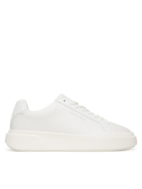Calvin Klein Sneakersy Calvin Klein Chunky Cupsole Laceup Lth Bt Aop YW0YW02036 Bílá
