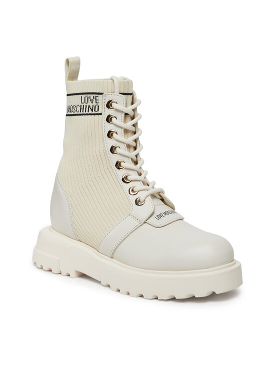 LOVE MOSCHINO Trzewiki LOVE MOSCHINO JA24324G0HIY612A Biały