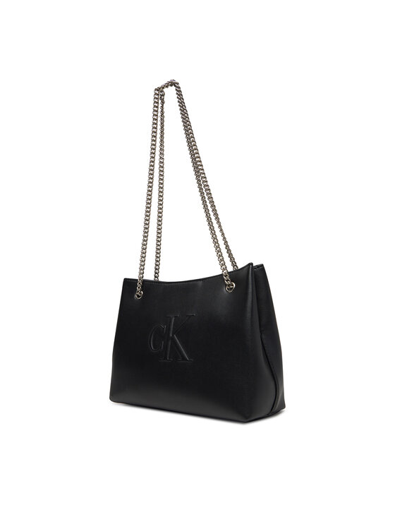 Calvin Klein Jeans Bolso Calvin Klein Jeans Sculpted Chain Shoulder Bag LV04K3163G Negro