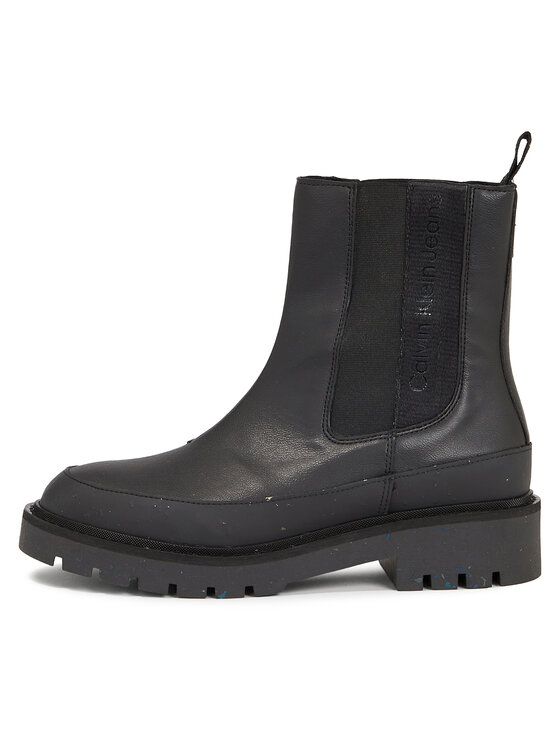 Calvin Klein Jeans Kotníková obuv s elastickým prvkem Calvin Klein Jeans Combat Mid Chelsea Wn YW0YW01254 Černá