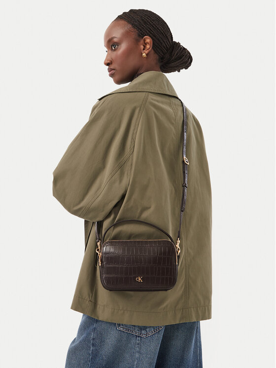 Calvin Klein Torebka Calvin Klein Ck Croc Camera Bag LV04F3905G Brązowy ciemny