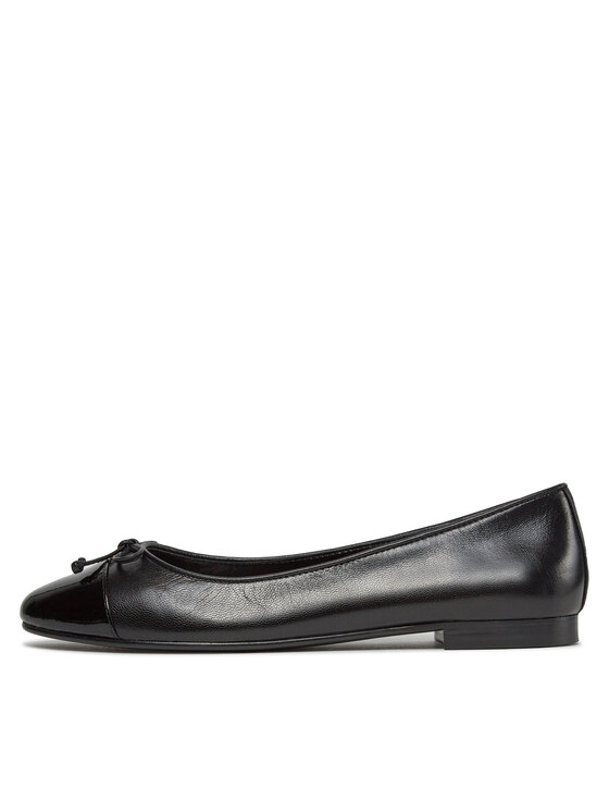 Tory Burch Балетки Tory Burch Cap-Toe Ballet 154511 Чорний