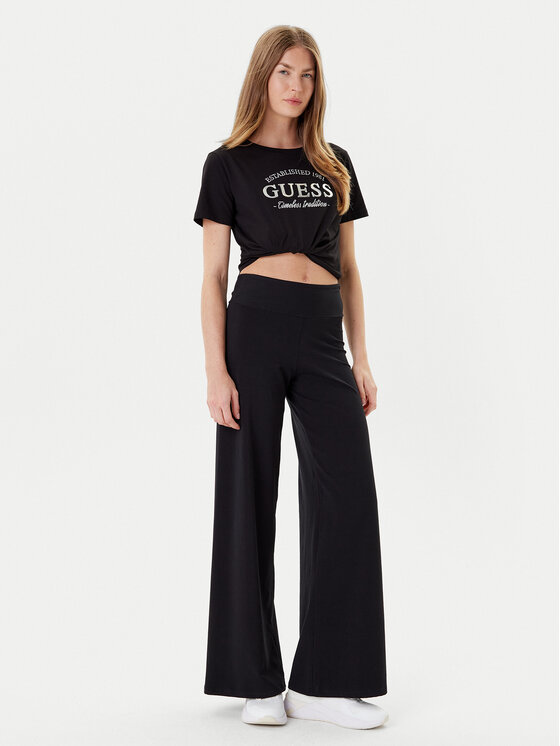 Guess Guess Футболка V5YI12 J1314 Чорний Regular Fit