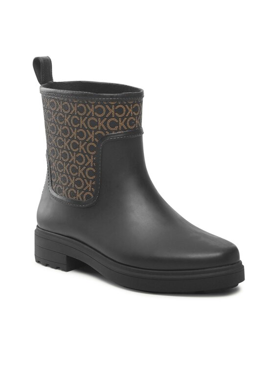 Calvin Klein Cizme de cauciuc Calvin Klein Rain Boot W/Flc HW0HW01319 Negru