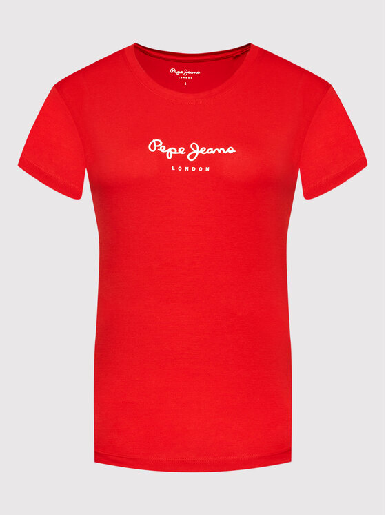 Pepe Jeans Pepe Jeans Футболка New Virginia PL505202 Червоний Slim Fit