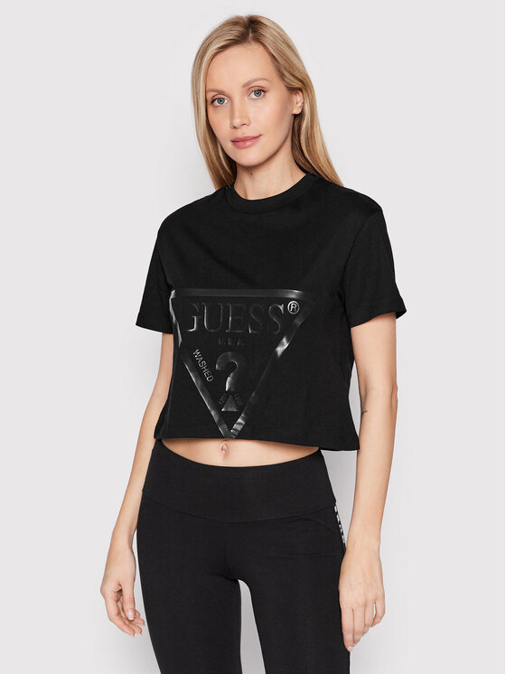 Guess Guess Футболка V2YI06 K8HM0 Чорний Regular Fit