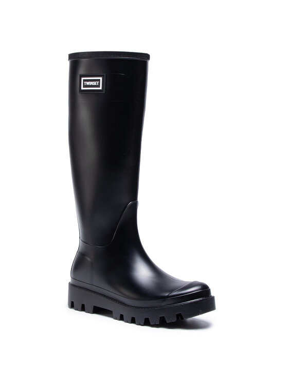 TWINSET Гумові чоботи TWINSET Rain Boot 202tcp21 Чорний