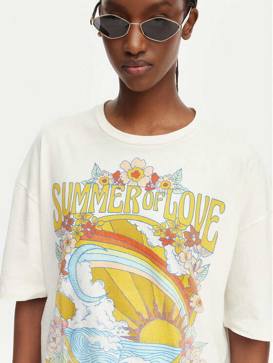 Billabong Billabong Camiseta Summer Of Love EBJZT00592 Blanco Loose Fit