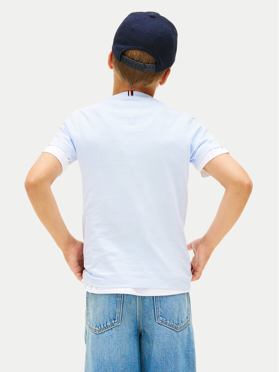 Tommy Hilfiger Tommy Hilfiger Camiseta KB0KB06879 Azul claro Regular Fit
