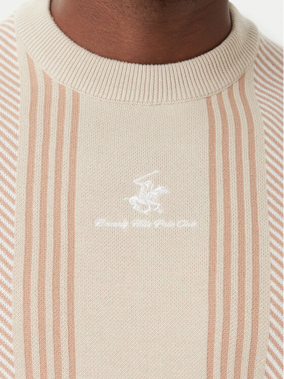 Beverly Hills Polo Club Beverly Hills Polo Club Camiseta M7611-HR Beige claro Regular Fit