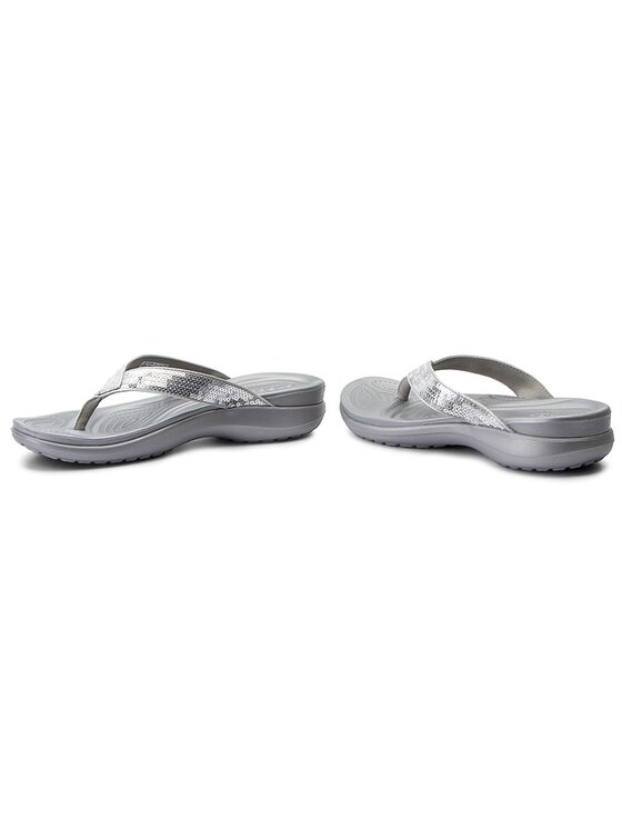 Crocs Chancletas Crocs Capri V Sequin W 204311 Plata
