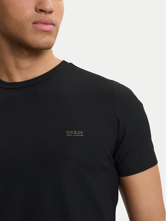 Guess Guess Футболка M6RI19 KD202 Чорний Regular Fit