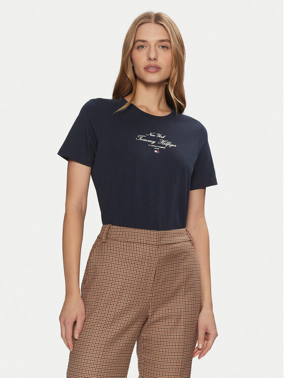 Tommy Hilfiger Tommy Hilfiger Póló WW0WW43895 Sötétkék Regular Fit