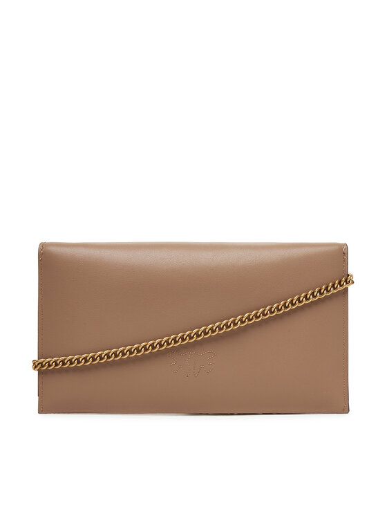 PINKO Rankinė PINKO Flat Purse Mini AI 25-26 PCPL 105347 A0F1 Ruda