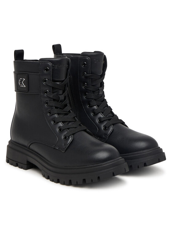 Calvin Klein Ορειβατικά παπούτσια Calvin Klein Lace-Up Bootie V3A5-83420-1355 Μαύρο