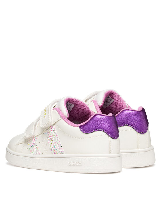 Geox Snīkeri Geox J Eclyper Girl J45LRA 054EW C0653 D Balts