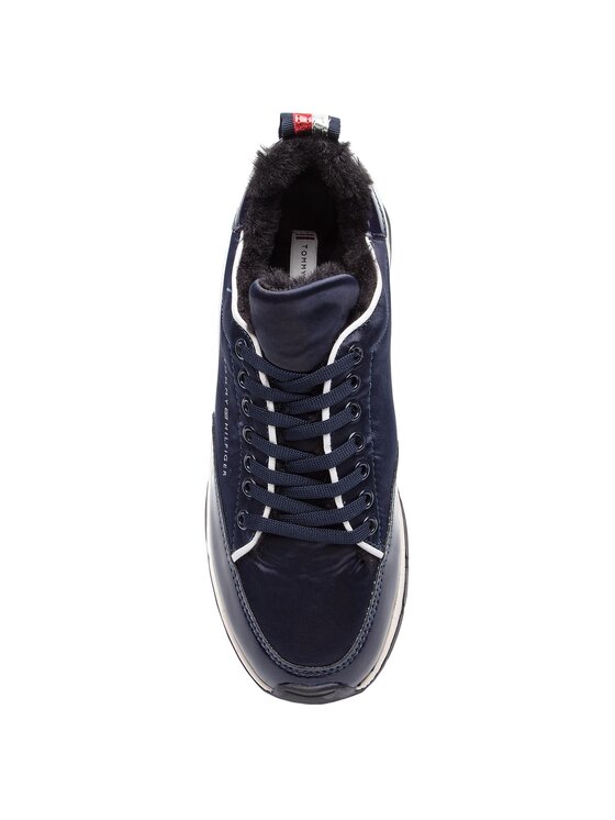 Tommy Hilfiger Sportcipők Tommy Hilfiger Cool Technical Satin Sneaker FW0FW03970 Sötétkék
