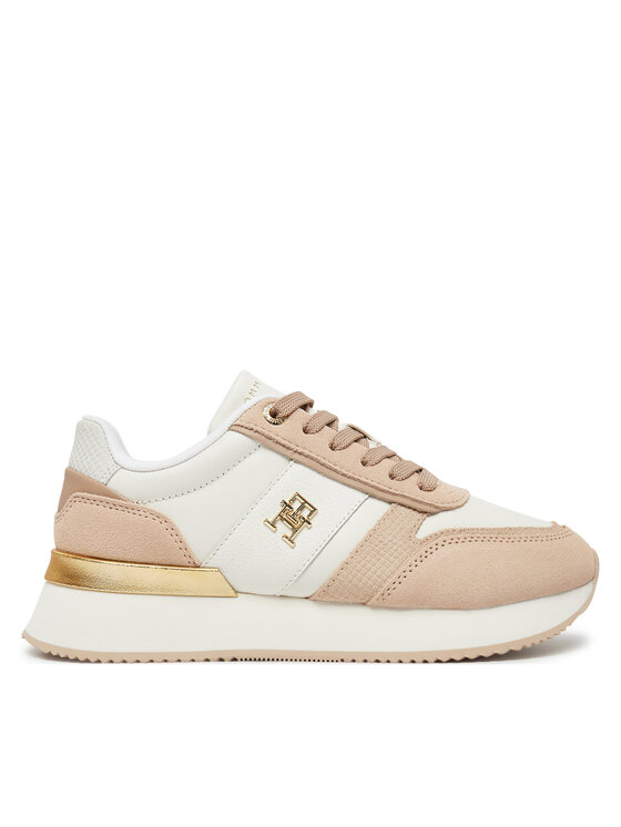 Tommy Hilfiger Sneakersy Tommy Hilfiger Th Fashion Runner FW0FW08475 Béžová