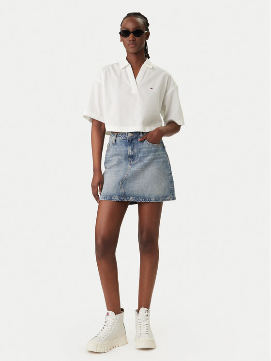 Tommy Jeans Tommy Jeans Polo DW0DW22596 Blanco Relaxed Fit