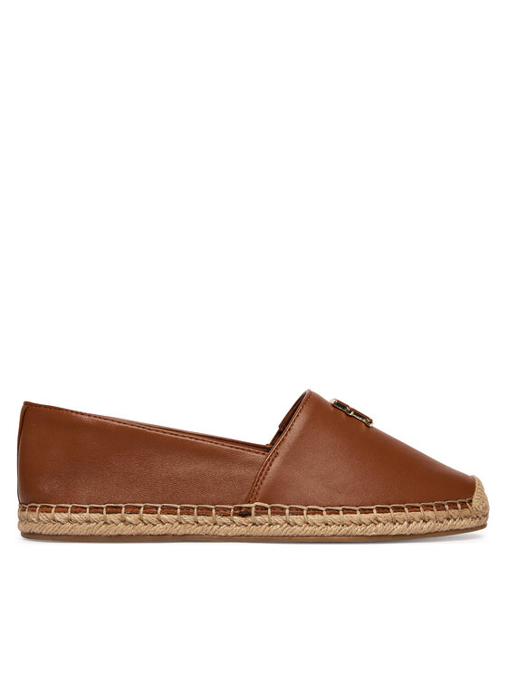 Tommy Hilfiger Espadryle Tommy Hilfiger Th Logo Leather Espadrille FW0FW09246 Brązowy