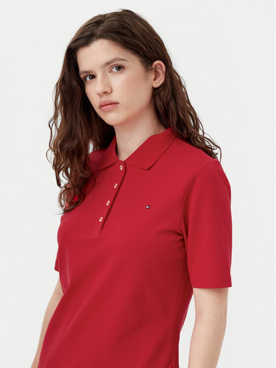Tommy Hilfiger Tommy Hilfiger Polo majica 1985 WW0WW43224 Rdeča Regular Fit