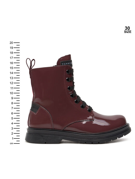 Tommy Hilfiger Členková obuv Tommy Hilfiger T4A5-33588-0775 M Bordová