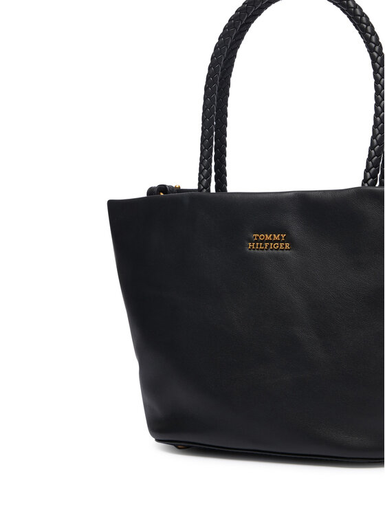 Tommy Hilfiger Rankinė Tommy Hilfiger Th Marina Bucket Leather AW0AW18739 Juoda