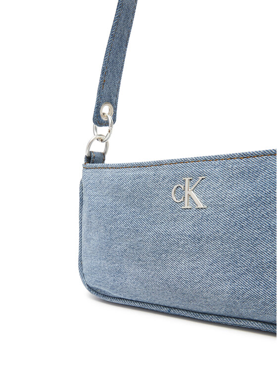 Calvin Klein Ročna torba Calvin Klein Denim Shoulder Pouch W/Strap LV04F3217G Modra