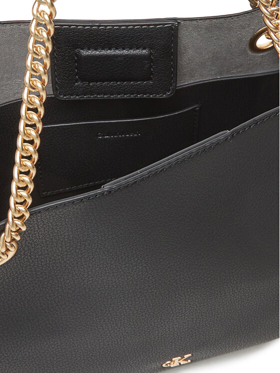 Calvin Klein Ročna torba Calvin Klein Minimal Monogram Shoulder Bag Wi LV04F3205G Črna