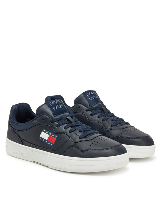 Tommy Jeans Laisvalaikio batai Tommy Jeans (New) Tjm Cupsole Leather Ess EM0EM01443 Tamsiai mėlyna