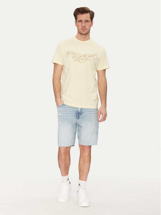 Guess Guess Marškinėliai M5GI17 K8FQ4 Smėlio Regular Fit